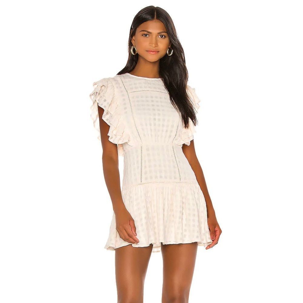 Revolve Tularosa Linen Antonia Ruffle Dress